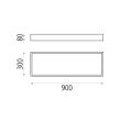 Plafoniera LED Munich 90 cm, neagra - ACB Iluminacion