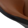 Scaun din piele cu picioare metalice