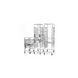 Carucior pentru debarasare tavi, cu roti, capacitate dubla 2 x 15 tavi GN 1/1 (530x325 mm), Hendi, compact, din inox, 798x610x(H)1710mm