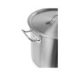 Oala cu capac, 71 Lit, 45 cm diametru x 45 cm inaltime, inox grosime 1 mm, gama Hendi Budget Line, potrivita si pt uz profesional