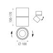 Spot mobil LED aplicat Apex, 13W, alb - ACB Iluminacion