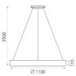 Pendul LED Dilga 110 cm, alb - ACB Iluminacion