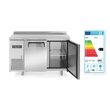 Congelator profesional ARKTIC by Hendi Kitchen Line cu 2 usi 220 L 1200x600x(H)850 mm otel inoxidabil -12?/-22?C 400 W 2 rafturi 390x428mm incluse, Clasa energetica C