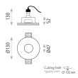 Spot fix incastrat Gamma, 1xGU10, alb, rotund, IP20 - ACB Iluminacion