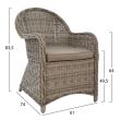 Scaun aluminiu cu manere Rattan