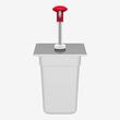 Dispenser sos roșii/ketchup, standard, roșu, din inox 3L KD-002-1/6, Kalando