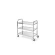 Carucior servire 3 nivele, inox, roti cu frane, sarcina 30 Kg/nivel, REVOLUTION by Hendi, 850x450x (H) 900 mm