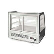 Vitrina rece pt prezentare, 120 lt, interval temp. 2-6 gr C, 160 W, corp inox, ARKTIC by Hendi, 707x570x(H)680mm, Clasa energetica B