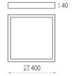 Plafoniera LED Sky Box 40 cm - ACB Iluminacion