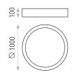 Plafoniera LED Isia 100 cm, alba, dimabil - ACB Iluminacion