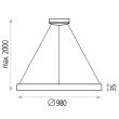 Pendul LED Grace 98 cm, alb - ACB Iluminacion