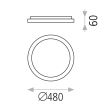 Plafoniera LED Grace 48 cm, alba - ACB Iluminacion
