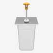Dispenser sos roșii/ketchup, standard, roșu, din inox 5.25L KD-002-1/4, Kalando