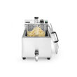 Friteuza electrica profesionala, Hendi Mastercook cu robinet scurgere ulei, Inox, 8 lt, 3500 W, temperatura reglabila pana la 195 gr C, termostat, 515x300x(H)345 mm