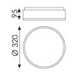 Plafoniera Dins, 32cm, nickel - ACB Iluminacion