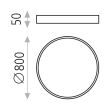 Plafoniera LED London 80 cm, neagra - ACB Iluminacion