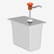 Dispenser sos roșii/ketchup, standard, roșu, din inox 5.25L KD-002-1/4, Kalando