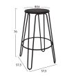Scaun de bar metalic Kelly