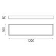 Plafoniera LED Munich 120 cm, neagra - ACB Iluminacion