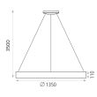 Pendul LED Dilga 135 cm, alb - ACB Iluminacion