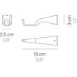 Suspensie de perete pentru lampă modulară Pencil orizontală