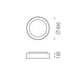 Plafoniera LED Dilga 45 cm, neagra - ACB Iluminacion