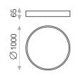 Plafoniera LED London 100 cm, alba - ACB Iluminacion