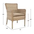 Scaun aluminiu cu manere Rattan bej