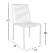 Scaun aluminiu fara manere Alb