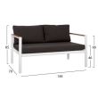 Set canapea din aluminiu cu doua locuri