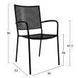Scaun metalic cu maner Easy Black