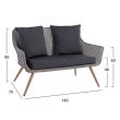Set de 4 piese din ratan pentu exterior