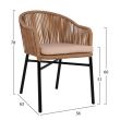 Scaun aluminiu cu manere Bej