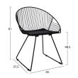 Scaun metalic cu maner Curve