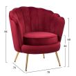 Scaun de catifea Burgundy