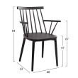 Scaun din aluminiu cu manere Yvonne