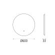 Oglinda cu LED Bari, 32W, senzor touch - ACB Iluminacion