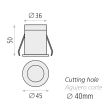 Spot fix LED incastrat Dot, 3W - ACB Iluminacion