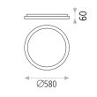 Plafoniera LED Grace 58 cm, neagra - ACB Iluminacion