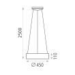 Pendul LED Dilga 45 cm, alb - ACB Iluminacion