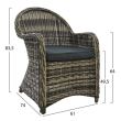 Scaun aluminiu cu manere Rattan