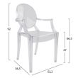 Scaun din acryl cu manere Aramis