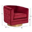 Scaun de catifea Burgundy