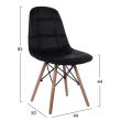 Scaun din piele cu picioare din lemn Cosy