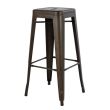 Scaun de bar metalic Melita Rusty