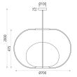 Pendul Marina, 1XE27, 70 cm - ACB Iluminacion