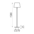 Lampadar 1xE27 Dekla  - ACB Iluminacion