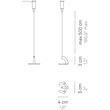 Suspensie de tavan pentru lampă modulară Pencil verticală
