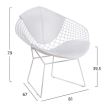 Scaun metalic tip plasa Cloe