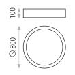 Plafoniera LED Isia 80 cm, aurie - ACB Iluminacion
